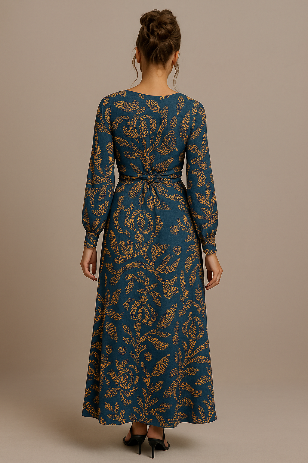 Abito da Donna Elegante Wrap Midi